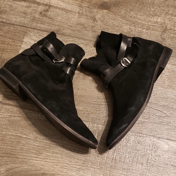 Jeffrey Campbell Free People Black Leather Booties - Picture 1 of 13